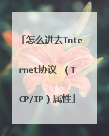怎么进去Internet协议 (TCP/IP)属性