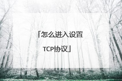 怎么进入设置TCP协议