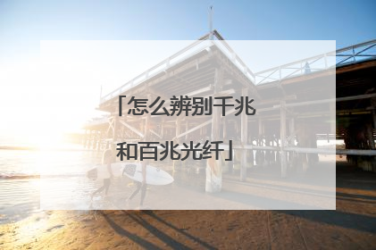 怎么辨别千兆和百兆光纤