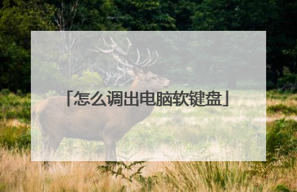 怎么调出电脑软键盘