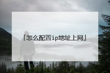 怎么配置ip地址上网