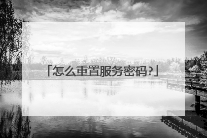 怎么重置服务密码?