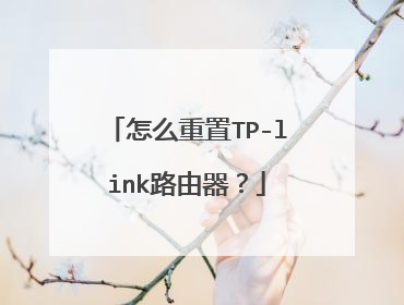 怎么重置TP-link路由器？