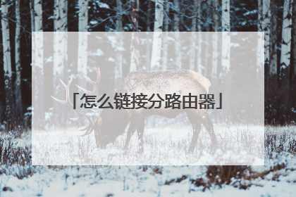 怎么链接分路由器