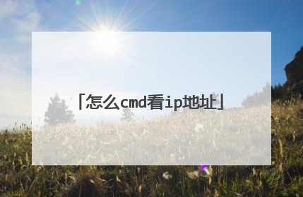 怎么cmd看ip地址