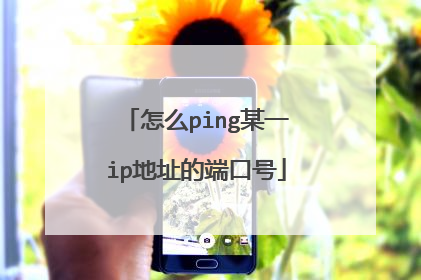 怎么ping某一ip地址的端口号