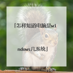 怎样知道电脑是windows几系统