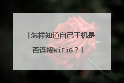 怎样知道自己手机是否连接WiFi6?