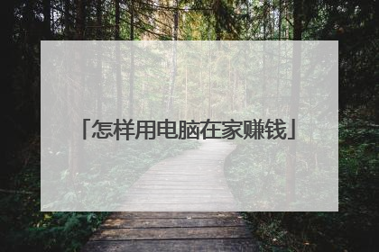 怎样用电脑在家赚钱