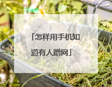 怎样用手机知道有人蹭网