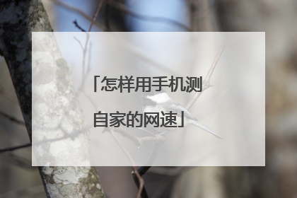 怎样用手机测自家的网速