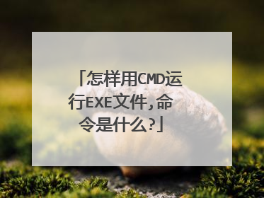 怎样用CMD运行EXE文件,命令是什么?