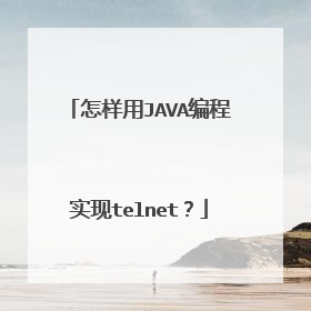 怎样用JAVA编程实现telnet？