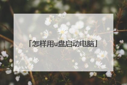 怎样用u盘启动电脑
