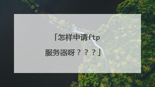 怎样申请ftp服务器呀???