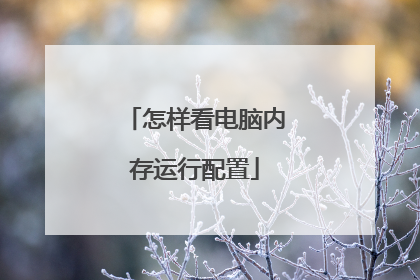 怎样看电脑内存运行配置