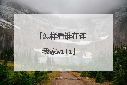 怎样看谁在连我家wifi