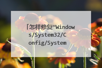 怎样修复“Windows/System32/Config/System中文件丢失或损坏”故障