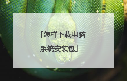 怎样下载电脑系统安装包