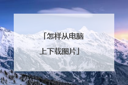 怎样从电脑上下载图片