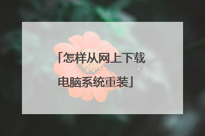 怎样从网上下载电脑系统重装