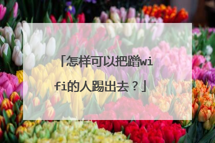 怎样可以把蹭wifi的人踢出去?