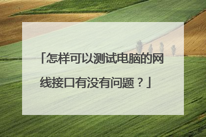 怎样可以测试电脑的网线接口有没有问题?