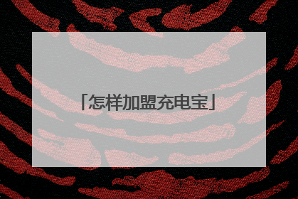 怎样加盟充电宝