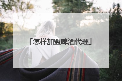 怎样加盟啤酒代理