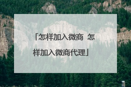 怎样加入微商 怎样加入微商代理
