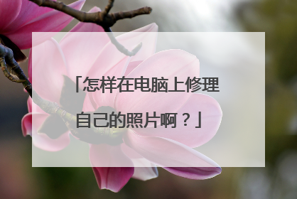 怎样在电脑上修理自己的照片啊?