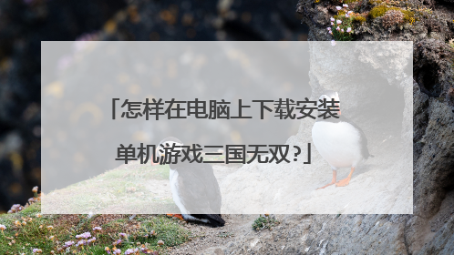 怎样在电脑上下载安装单机游戏三国无双?