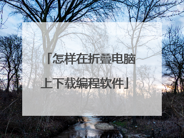 怎样在折叠电脑上下载编程软件