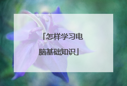 怎样学习电脑基础知识