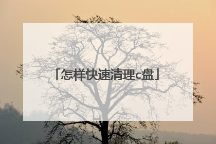 怎样快速清理c盘