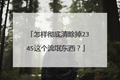 怎样彻底清除掉2345这个流氓东西？