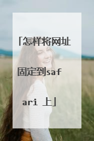 怎样将网址固定到safari 上