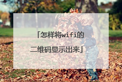 怎样将wifi的二维码显示出来