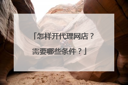 怎样开代理网店？需要哪些条件？