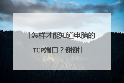 怎样才能知道电脑的TCP端口?谢谢