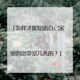 怎样才能知道自己家里的宽带是几兆的？