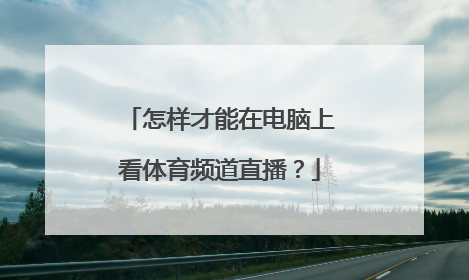 怎样才能在电脑上看体育频道直播？