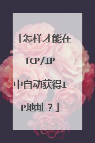 怎样才能在TCP/IP中自动获得IP地址?
