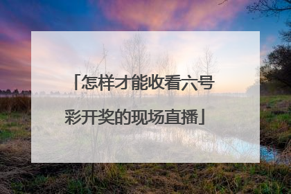 怎样才能收看六号彩开奖的现场直播