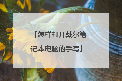 怎样打开戴尔笔记本电脑的手写