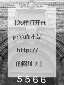 怎样打开ftp:\而不是http:// 的网址？