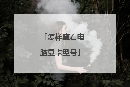 怎样查看电脑显卡型号