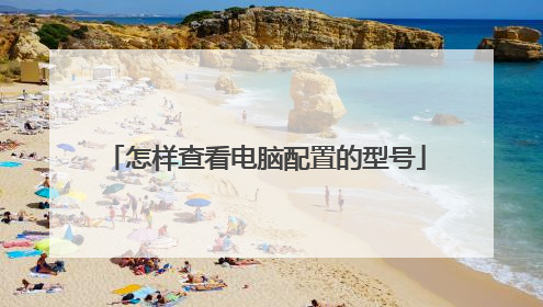 怎样查看电脑配置的型号