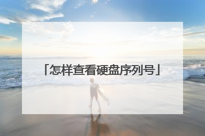 怎样查看硬盘序列号
