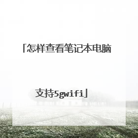 怎样查看笔记本电脑支持5gwifi